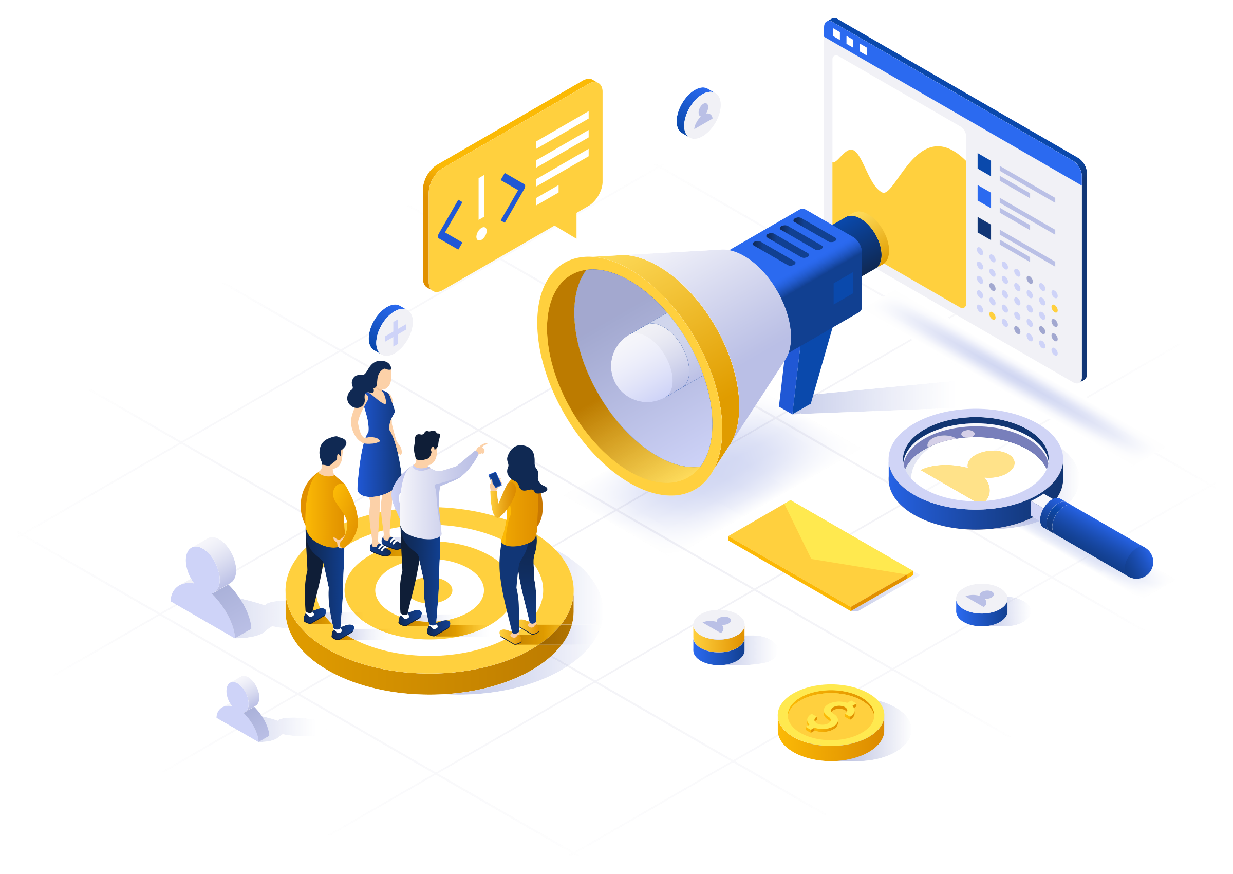 People, audience targeting and a campaign megaphone